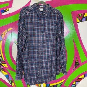 Columbia Regular Fit, Plaid Flannel Long Sleeve Button Up Shirt. Size XLT.